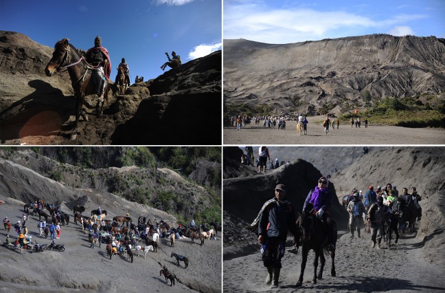 Ngựa là phương tiên di chuyển chính để đến Bromo