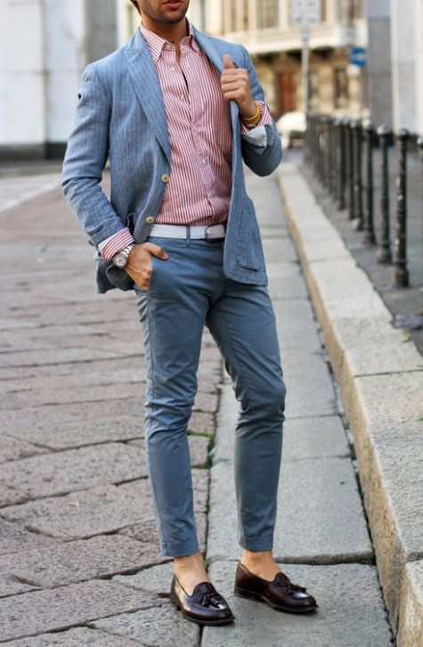 Cách phối giày mọi nam với blazer