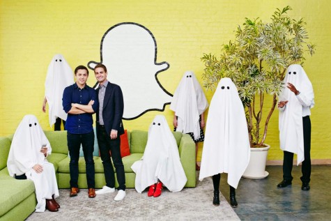 Evan spiegel cùng nhà đồng sáng lập Snapchat, Bobby Murphy.