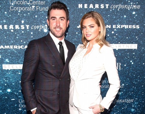 Justin Verlander và Kate Upton cùng tham dự  Women's Leadership Award 2014  vinh danh Stella McCartney tại Alice Tully Hall, Lincoln Center, New York.