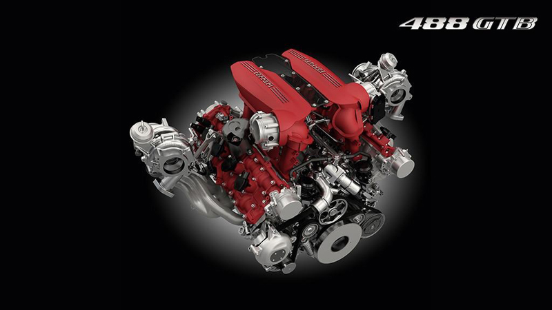 Động cơ của 488 Spider giống như của 488 GTB Couple với động cơ V8.