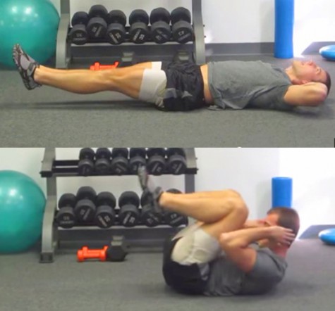 Bài tập thứ 5: Tập cơ bụng dọc 2 bên sườn, cơ bụng trên dưới và cơ lưng.