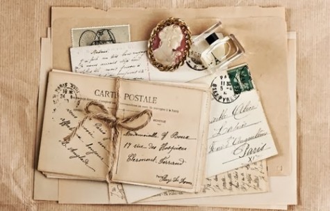 Postcard và thư tay