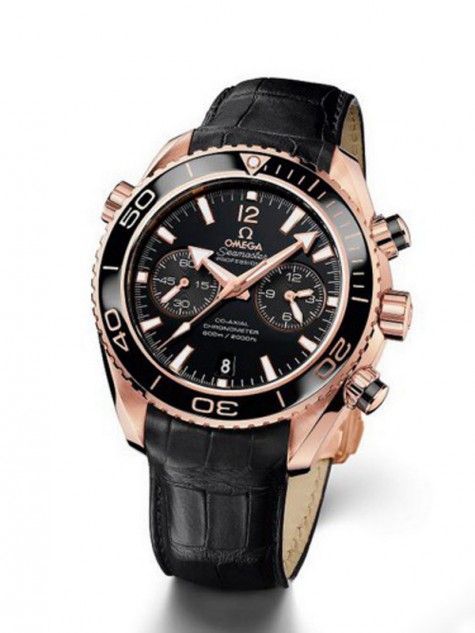 đồng hồ nam cao cấp rose gole - Omega – Seamaster Planet Ocean 600M Chronograph Ceragold - elle man