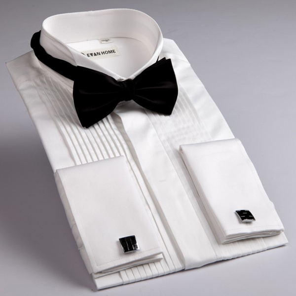 cách phối đồ cùng tuxedo white shirt & cufflinks - elleman