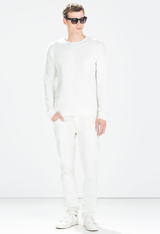 quần jeans nam trắng - white out - elleman