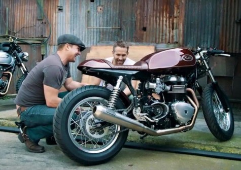 Ryan Reynolds & Triumph Thruxton cafe racer 12 - elle man