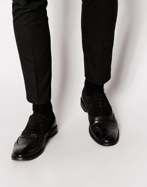 Đen - phong cách thời trang - Asos black brogues - elle man