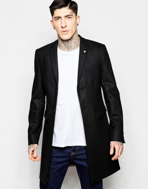 Đen - phong cách thời trang - Asos overcoat - elle man