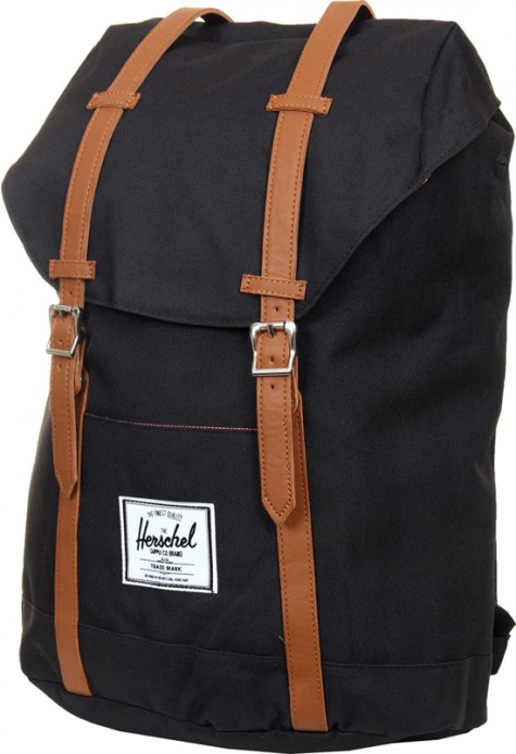 Đen - phong cách thời trang - Herschel black bakcpack - elle man