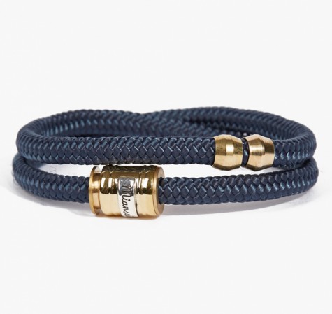 phụ kiện nam Xuân Hè 2016 - MIANSAI NYLON WOVEN BRACELET WITH GOLD BEAD DETAILING - elleman