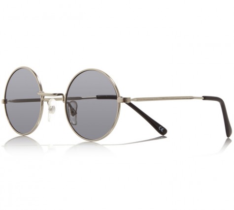 phụ kiện nam Xuân Hè 2016 - RIVER ISLAND SILVER TONE SMALL ROUND SUNGLASSES - elleman