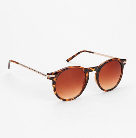 phụ kiện nam Xuân Hè 2016 - URBAN OUTFITTERS TORTOISE DEMI ROUND SUNGLASSES - elleman