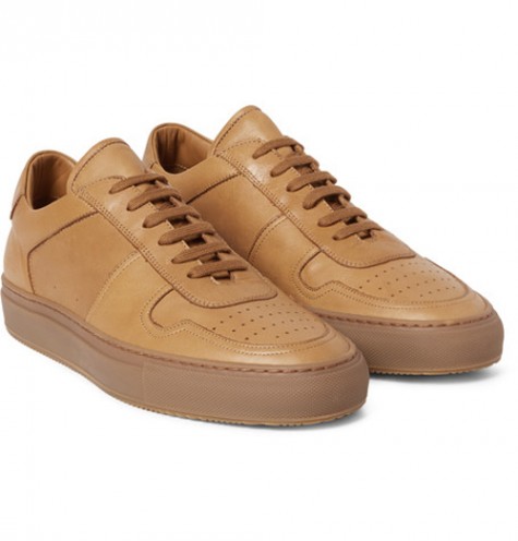 5 cách phối đồ suits đẹp cùng trainers - common projects brown bball leather sneakers - elleman
