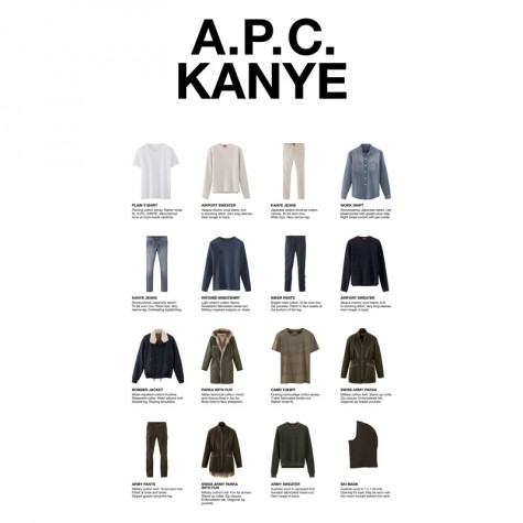 6 cái bắt tay tuyệt vời nhất trong thế giới thời trang - Kanye x APC - elleman 5