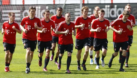 Một buổi tập luyện của đội bóng Bayern Munich