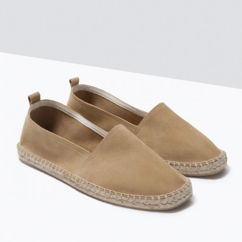 giày dép nam Hè 2016 -espadrilles - Zara sueded espadrilles - elleman