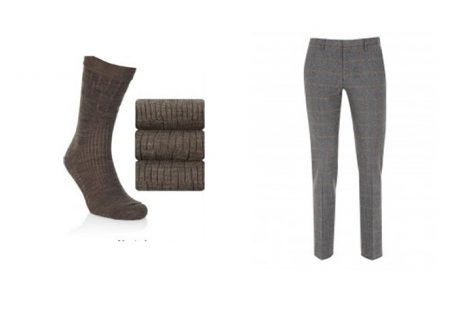 quần tây, tất vớ, giày tây nam elleman 4 - light brown socks 1