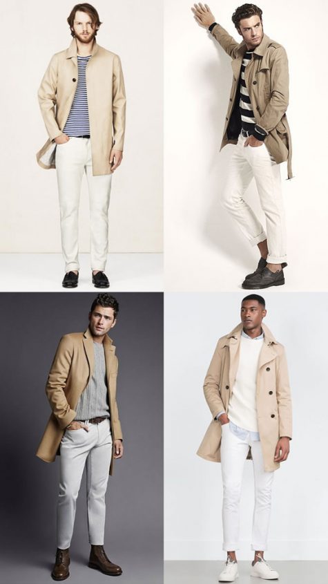 5 phong cách thời trang cực chất phối cùng màu trung tính - camel jacket + white jeans - elle man