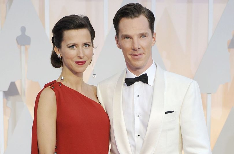 Benedict và vợ trong lễ trao giải Oscar năm nay