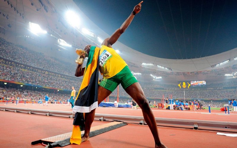 Thế pose chiến thắng của Usain Bolt.