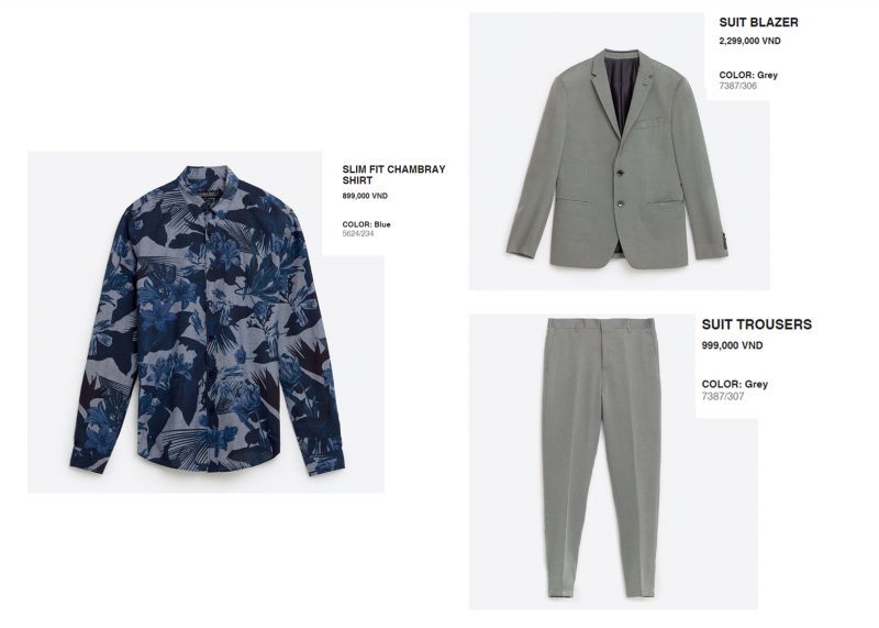 Phong cách mặc suit nam: Zara man