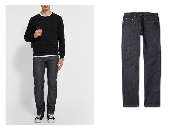 xu hướng quần jeans nam cuối năm 2016: quần A.P.C