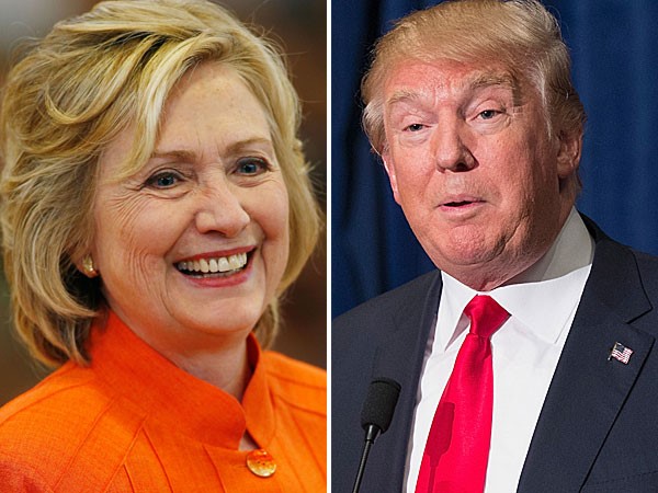 ứng cử viên tổng thống Hoa Kỳ: Donald Trump & Hillary Clinton.
