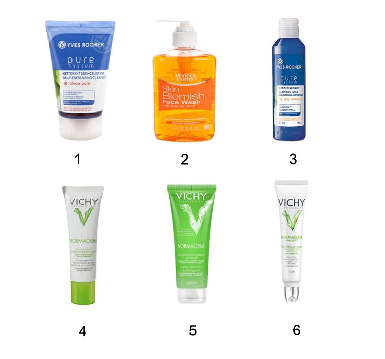 Chăm sóc da mặt: sản phẩm có chứa axit salicylic.