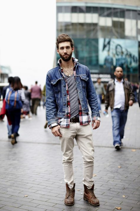 Quần kaki nam, item không bao giờ lỗi mốt: áo khoác jeans nam.