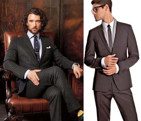 Cách phối quần áo: Narrow Lapels Suits