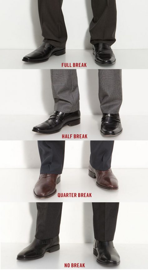 Cách phối quần áo: quarter break or no break pants