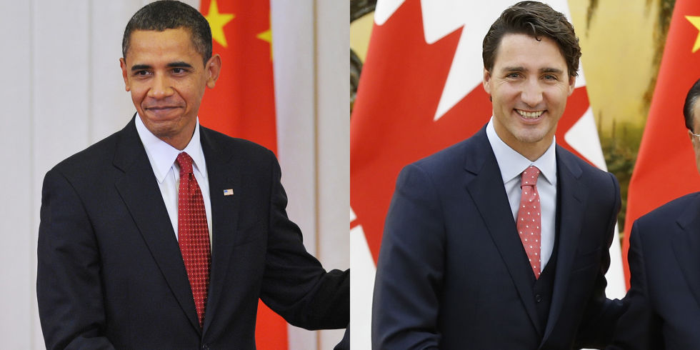 Sự đồng điệu giữa cựu Tổng thống Obama và Thủ tướng Canada gây sốt