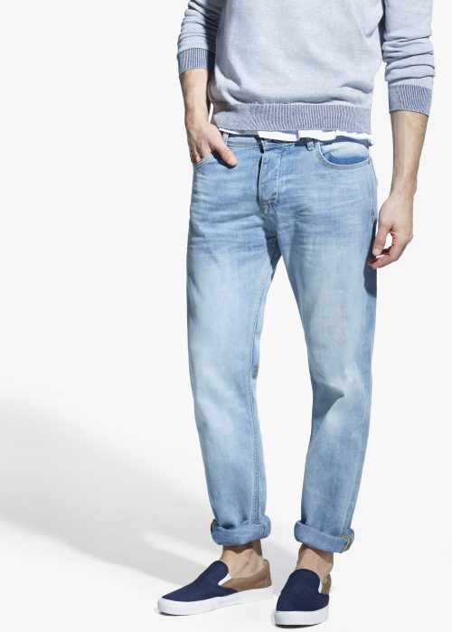 xu huong denim - denim dang bootcut - elle man 9