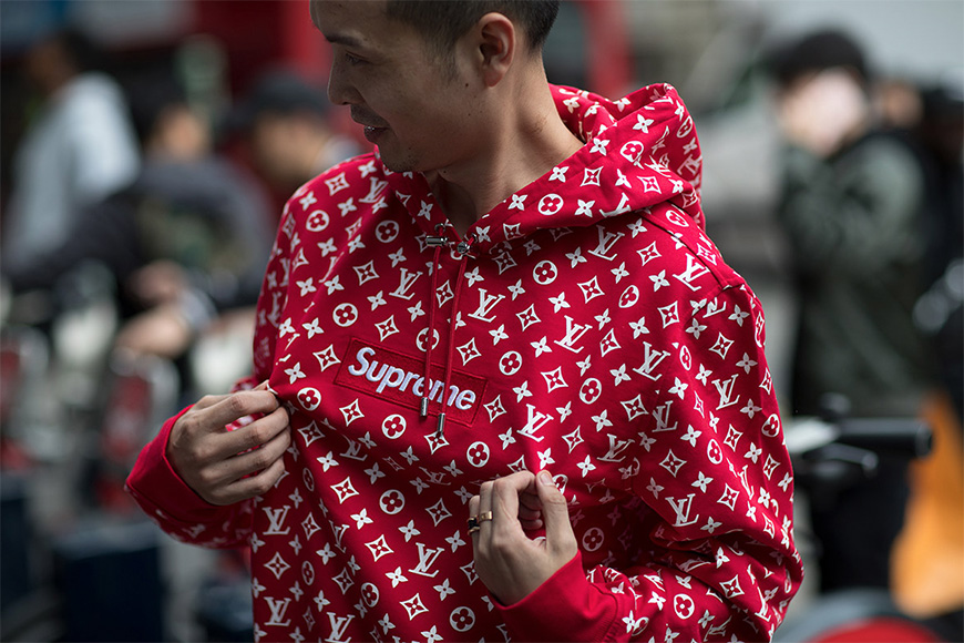 felpa supreme x louis vuitton