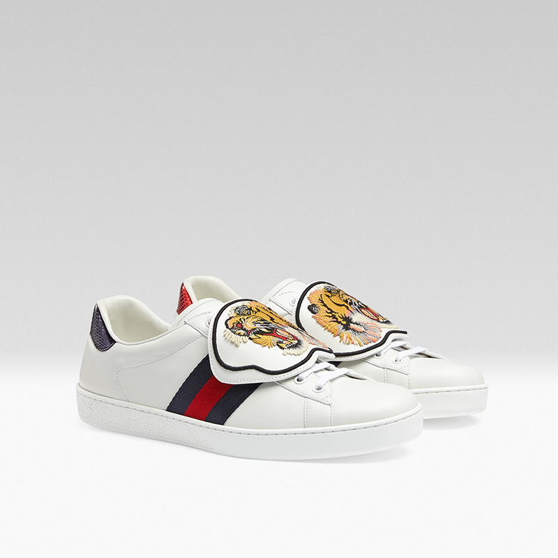 gucci giay the thao ace patch sneaker - elle man 10