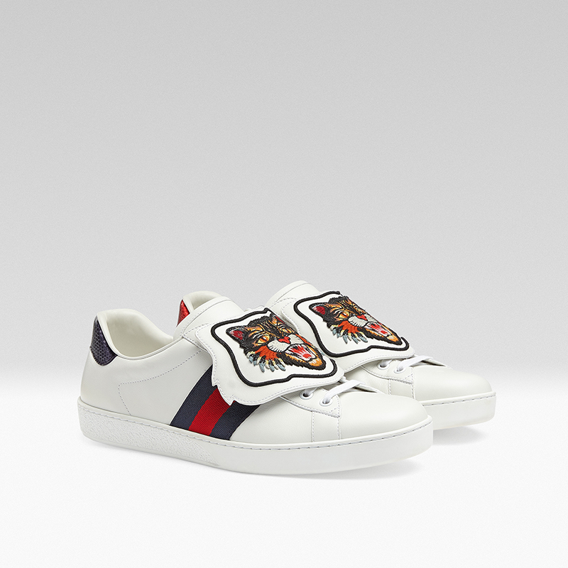 gucci giay the thao ace patch sneaker - elle man 11