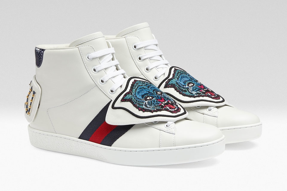 gucci giay the thao ace patch sneaker - elle man 7