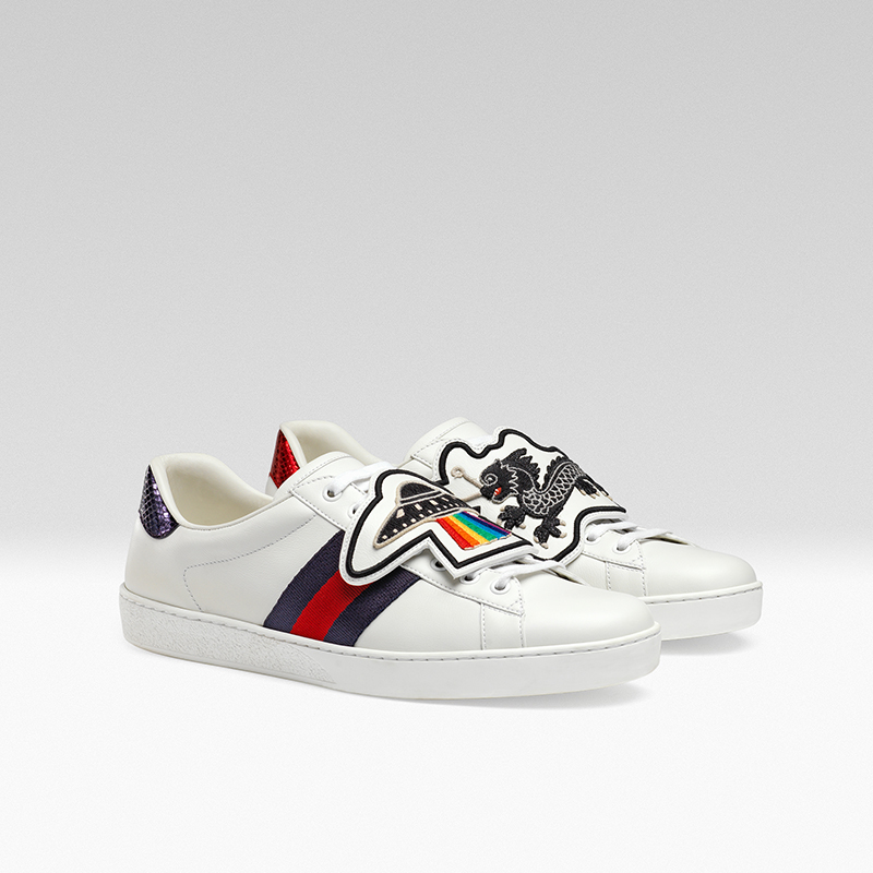 gucci giay the thao ace patch sneaker - elle man 8