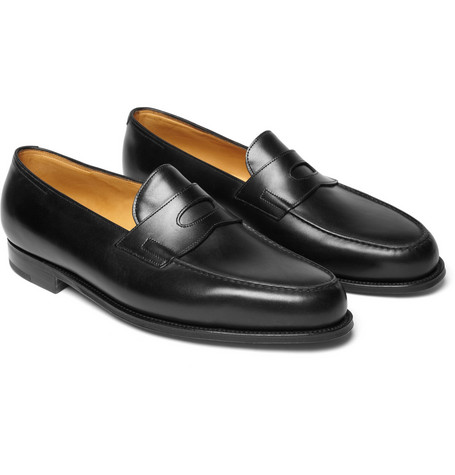 12 thuong hieu giay loafer nam john lobb lopez leather penny loafers GBP 895 - elle man