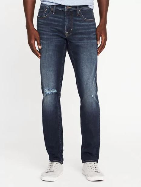 xu hướng thời trang hè 2018 old navy - skinny built-in flex max jeans - elle man 2