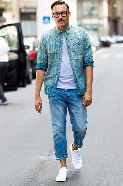 thời trang mua hè - quần jeans source global blue - elle man 1