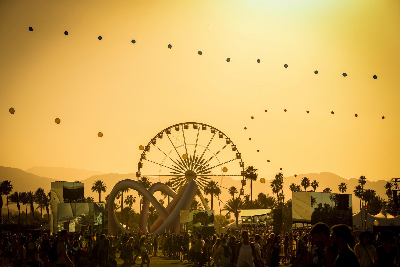Sunset at Coachella in Indio, CA, USA on 13 April, 2014.