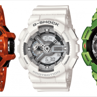 Casio's tri-colour watches