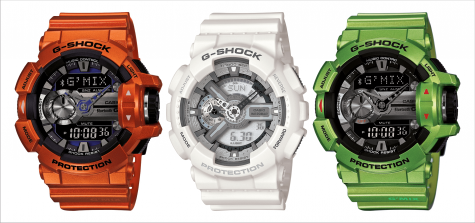 Casio's tri-colour watches