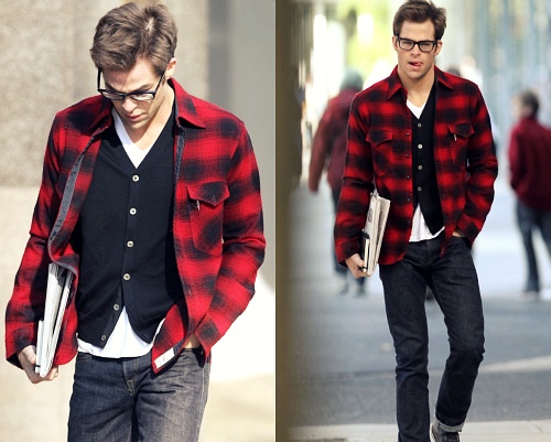 Áo sơ mi caro nam Mix cùng Cardigan