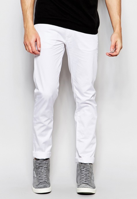 Các xu hướng áo & quần jeans nam hot 2016 - White Armani jeans - elleman