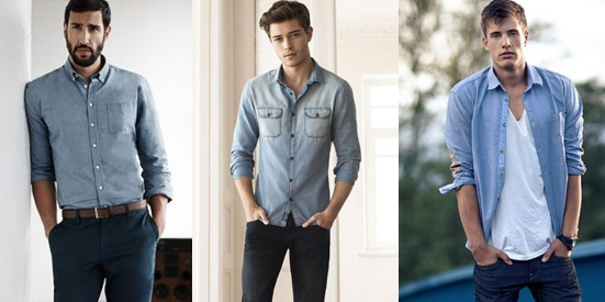 Chọn sơ mi denim cho chàng trai mùa Thu