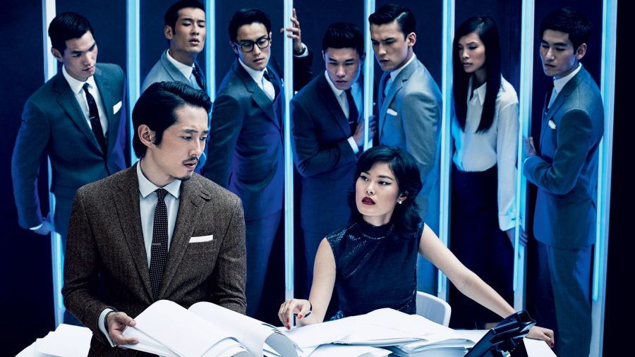 Steven Yeun Tweed Suit