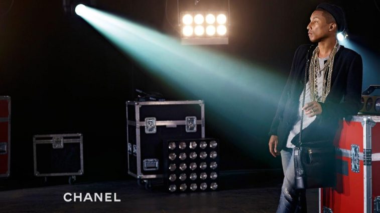 pharrell williams - chanel hadbag ads - elle man 2
